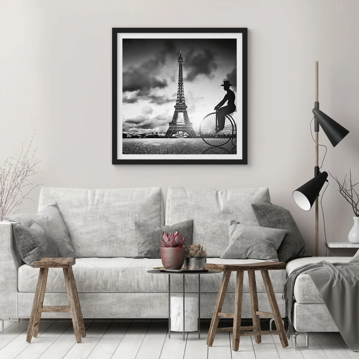 Poster în ramă neagră - Dorul de Belle Epoque - 40x40 cm