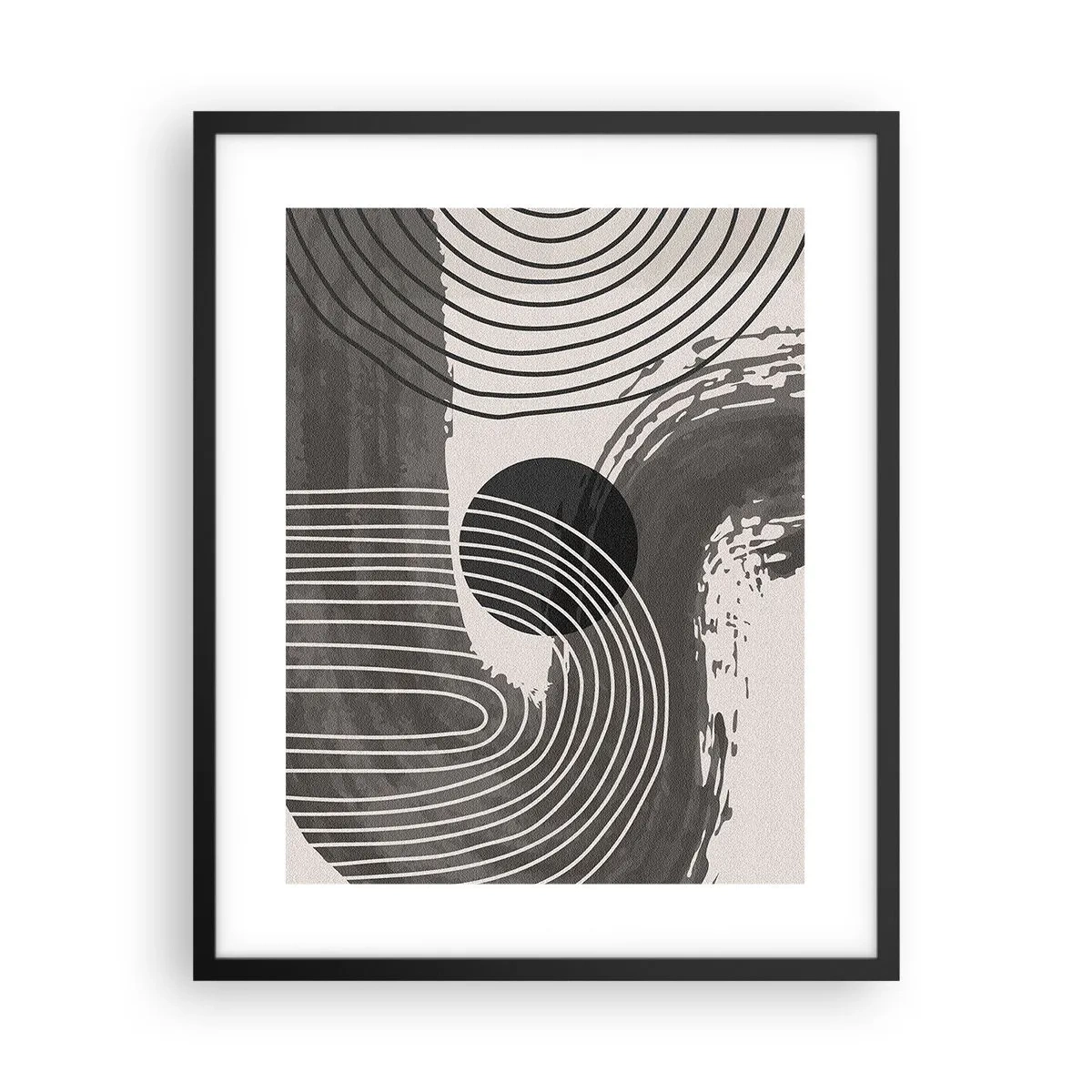 Poster în ramă neagră - Ovalul câștigă - 40x50 cm