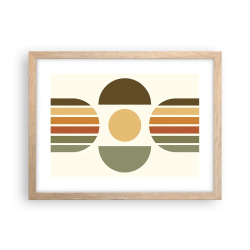 Poster în ramă de stejar deschis - În culorile pământului - 40x30 cm