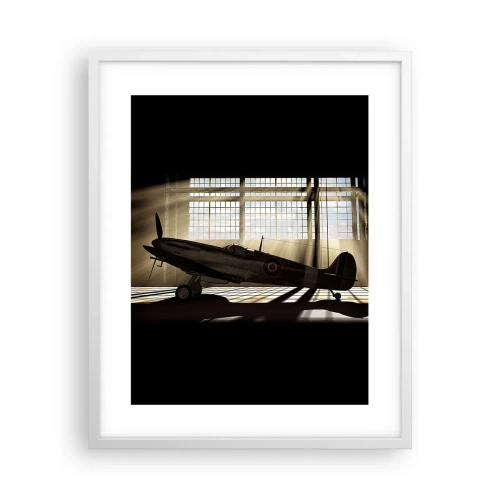 Poster în ramă albă - Odihna războinicului - 40x50 cm