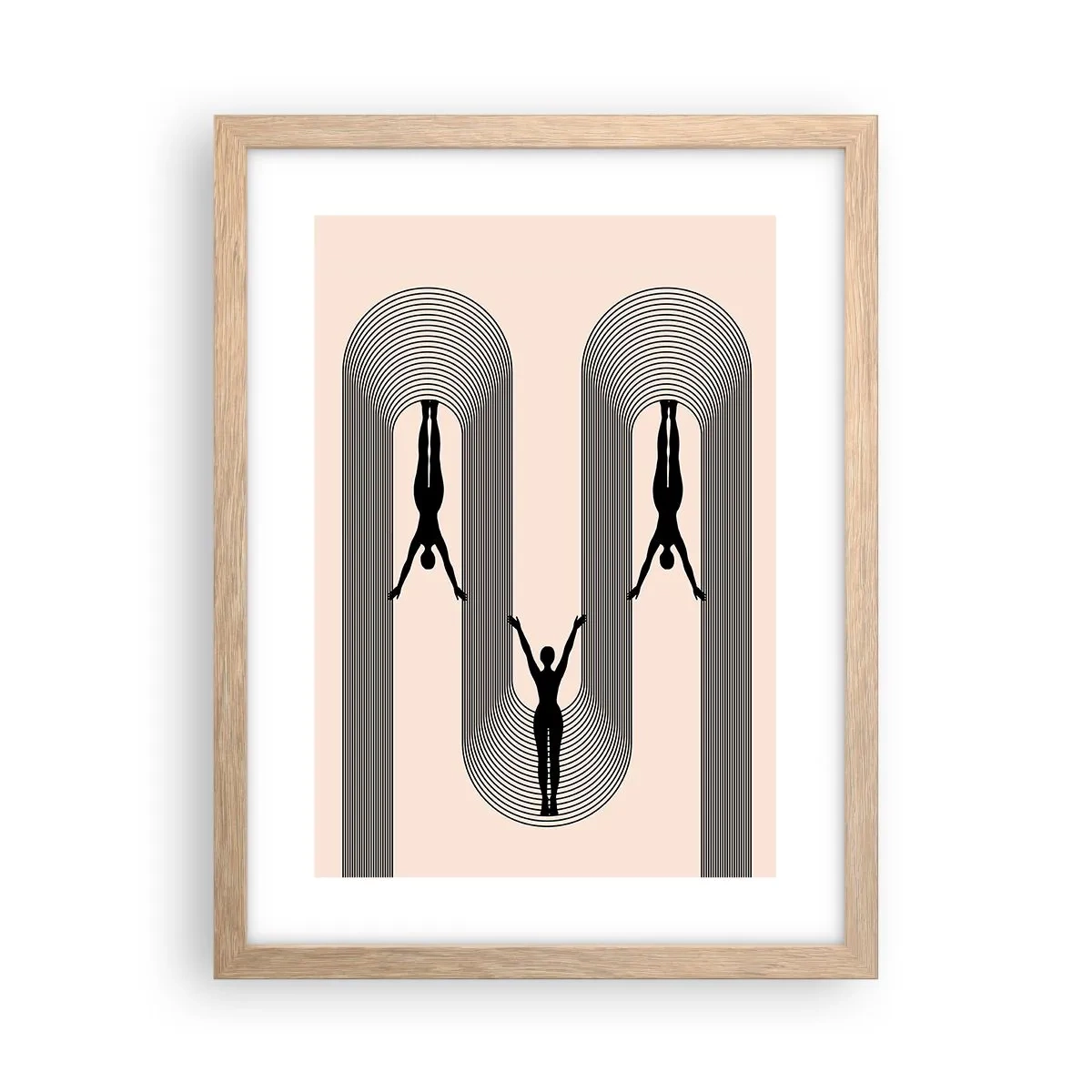 Poster în ramă de stejar deschis - Cu susul în jos - 30x40 cm