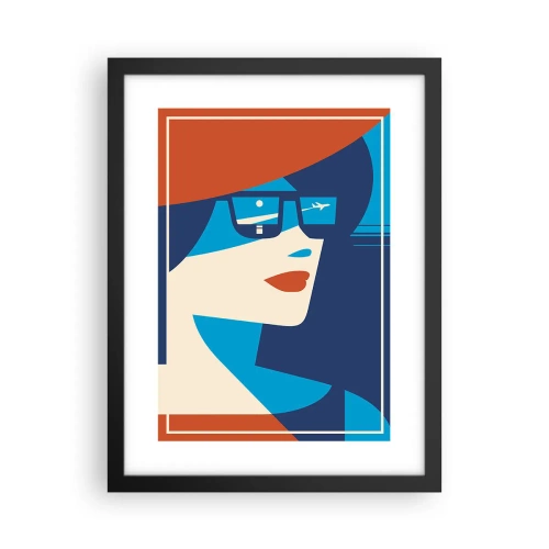 Poster în ramă neagră - Călătorie în vacanță - 30x40 cm