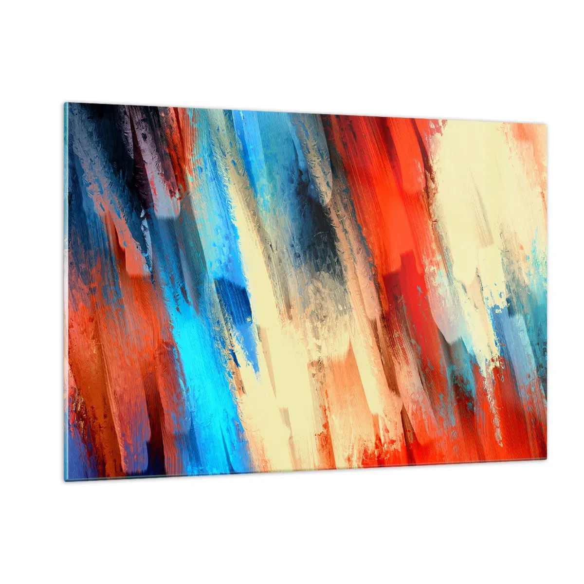 Tablou pe sticlă - O cascadă de culori - 120x80 cm
