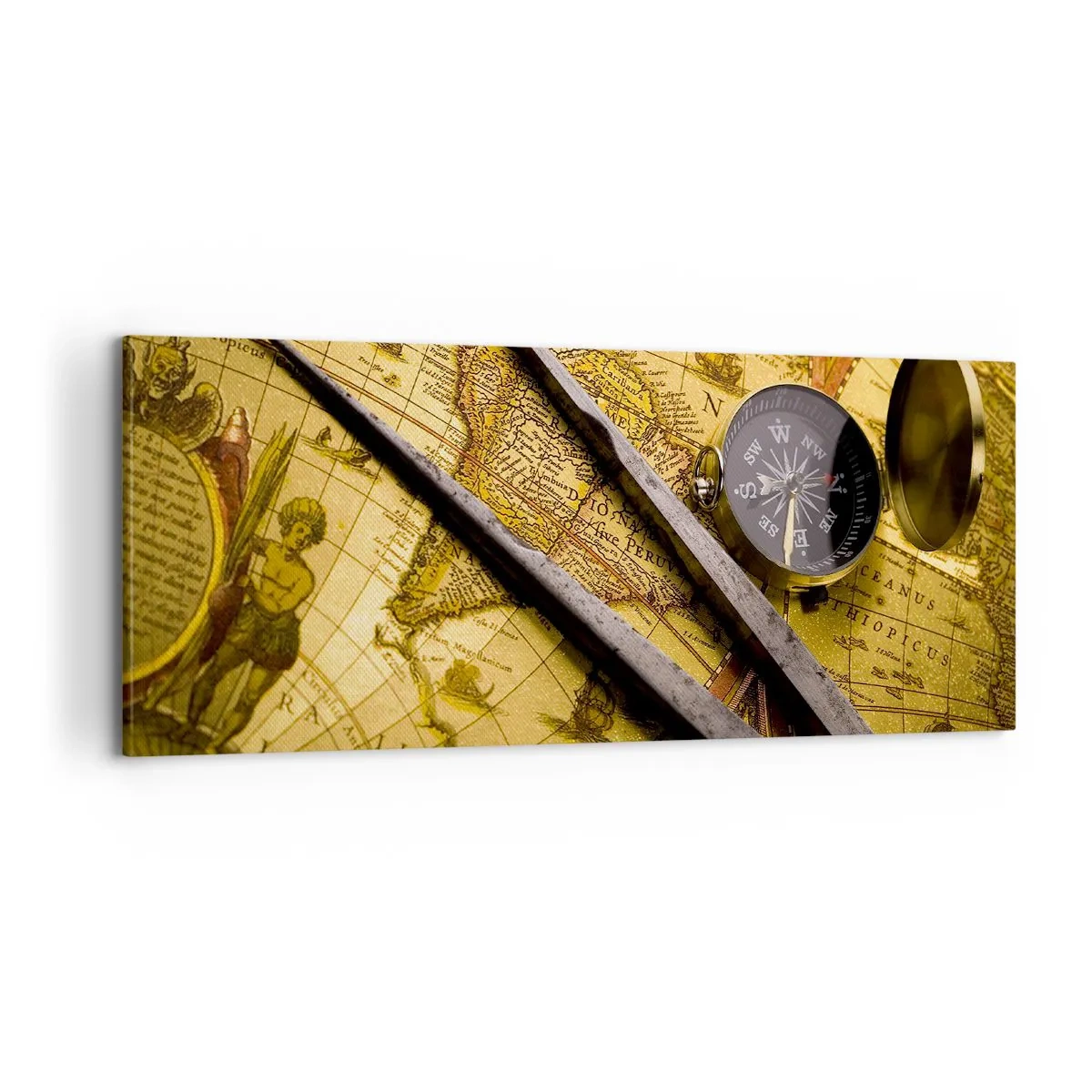 Tablou pe pânză - Unde sunt aceste comori? - 100x40 cm