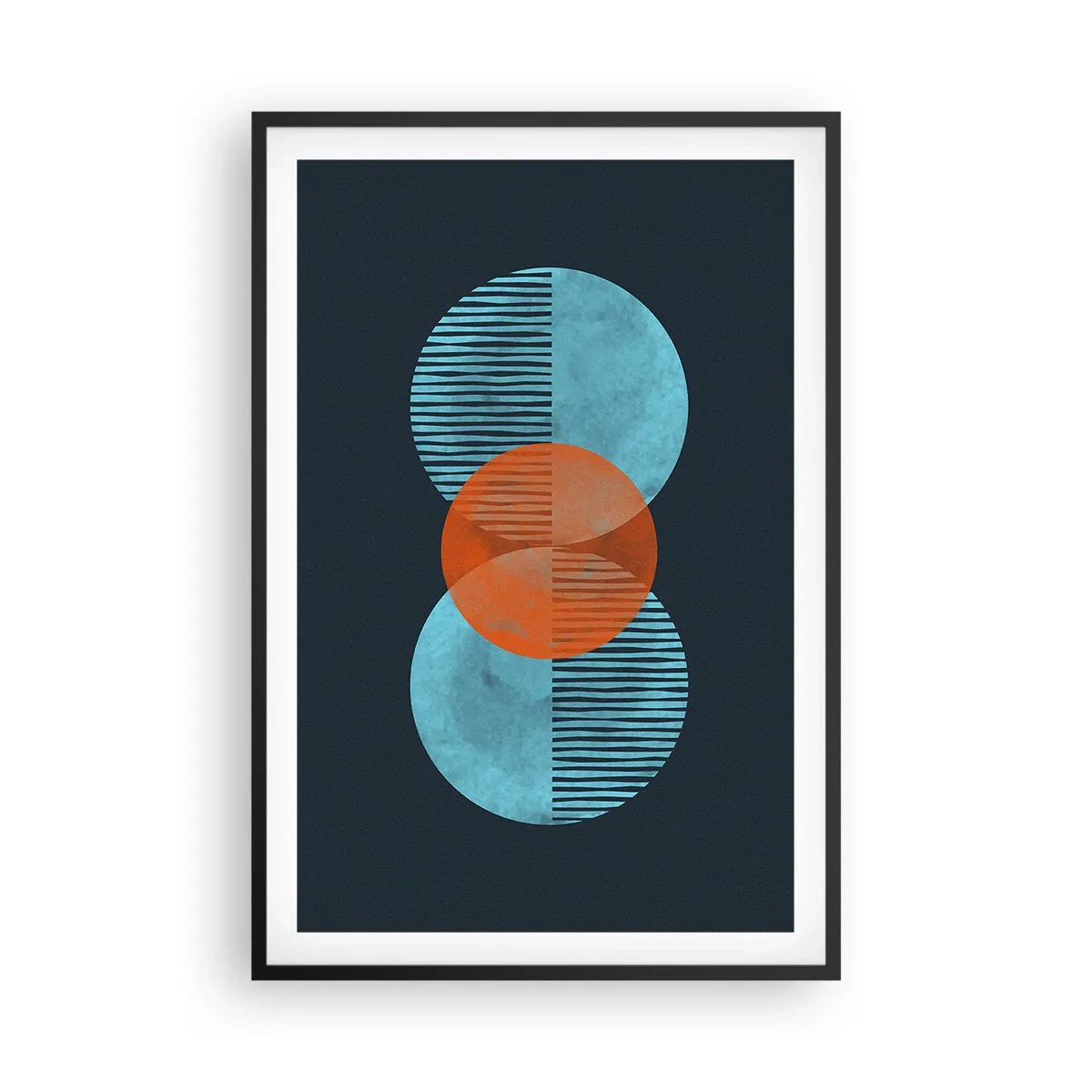 Poster în ramă neagră - Compoziție simetrică - 61x91 cm