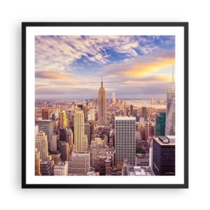 Poster în ramă neagră - Ajungeți la nori înșiși - 60x60 cm