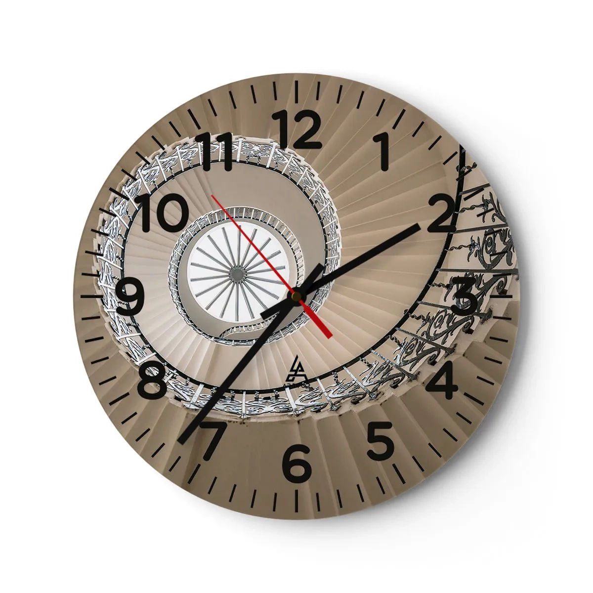 Ceas de perete - Ceas pe sticlă - În interiorul cochiliei - 30x30 cm