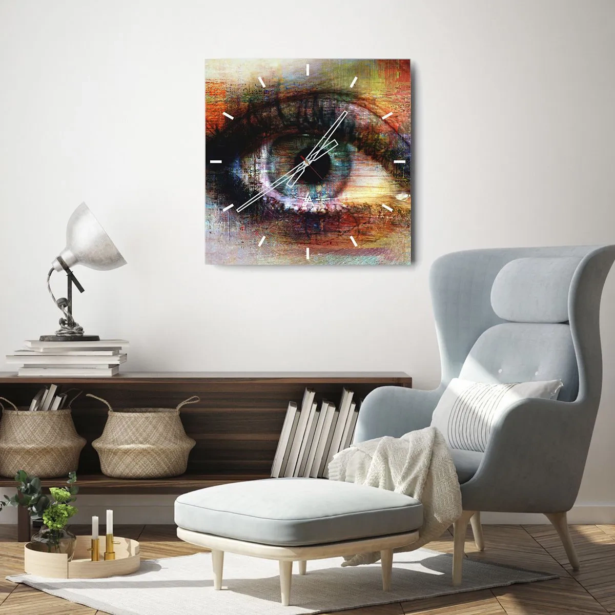 Ceas de perete - Ceas pe sticlă - Poți privi în suflet - 40x40 cm