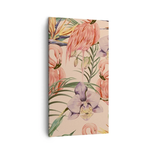 Tablou pe pânză - Balet floral roz - 45x80 cm