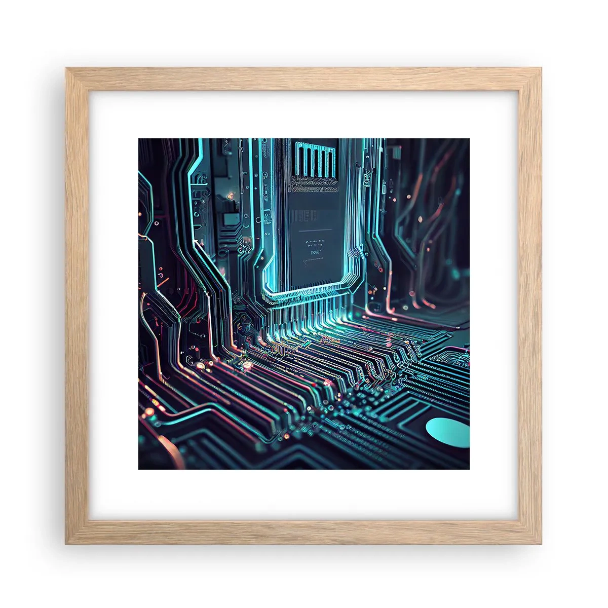 Poster în ramă de stejar deschis - Iată la ce mă gândesc... - 30x30 cm