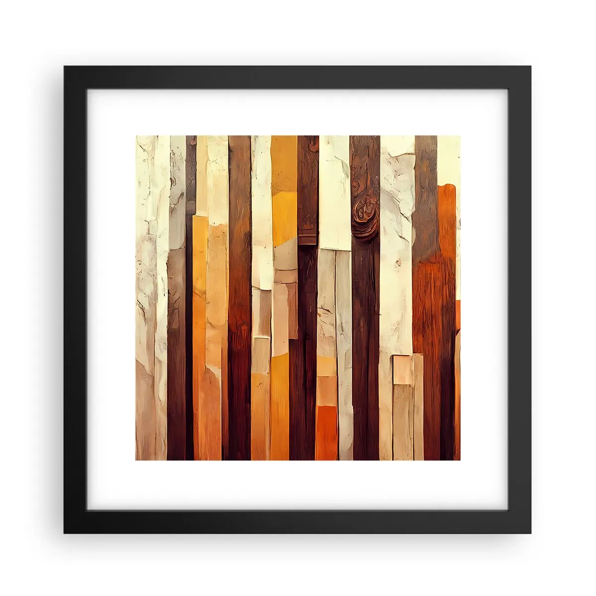 Poster în ramă neagră - Imnul copacilor din pădure - 30x30 cm