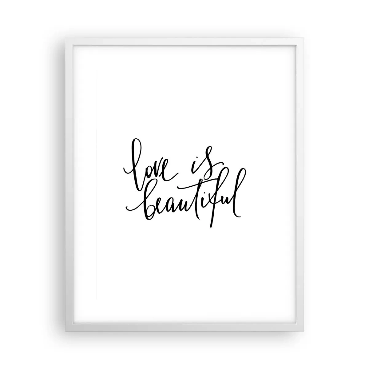 Poster în ramă albă - Citiți și repetați - 40x50 cm