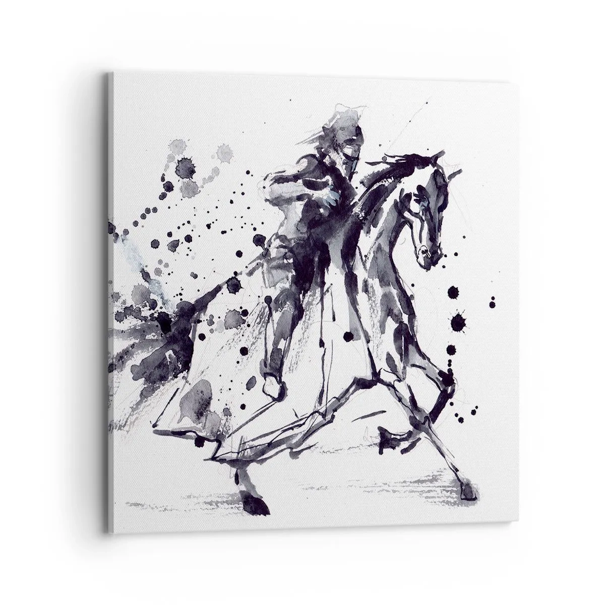 Tablou pe pânză - Cavalerul negru - 70x70 cm