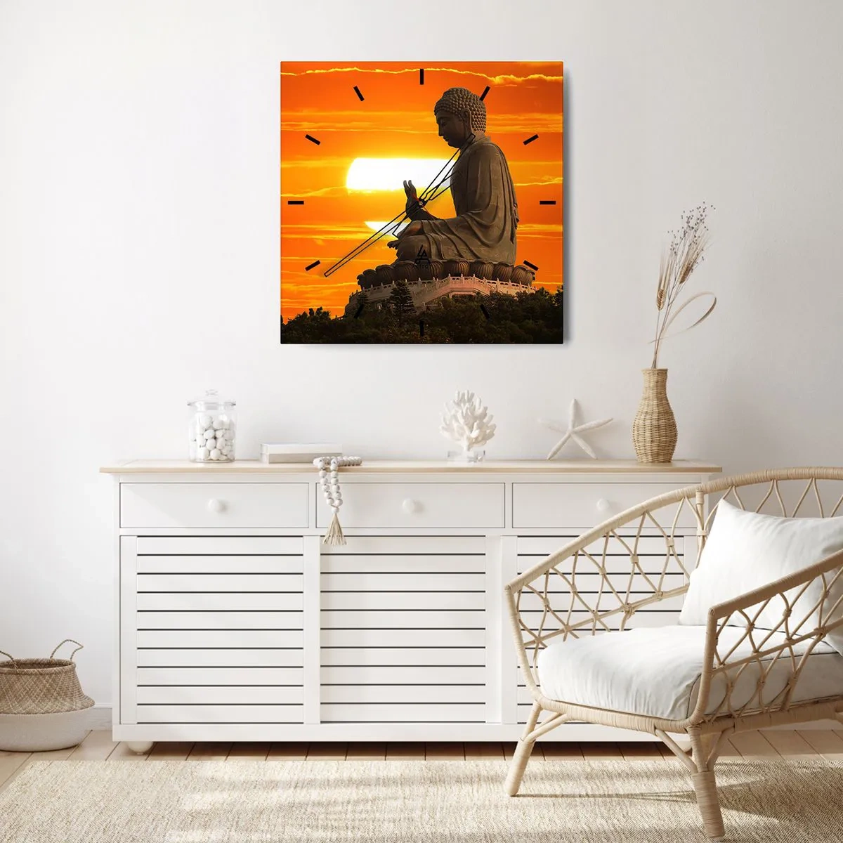 Ceas de perete - Ceas pe sticlă - Fără frică de lume - 30x30 cm