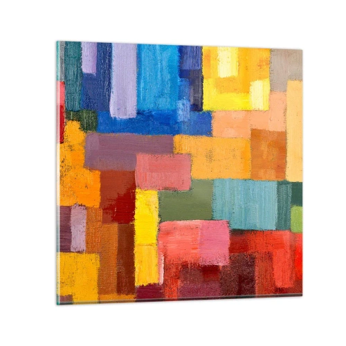 Tablou pe sticlă - Fiecare diferită, toate colorate - 50x50 cm
