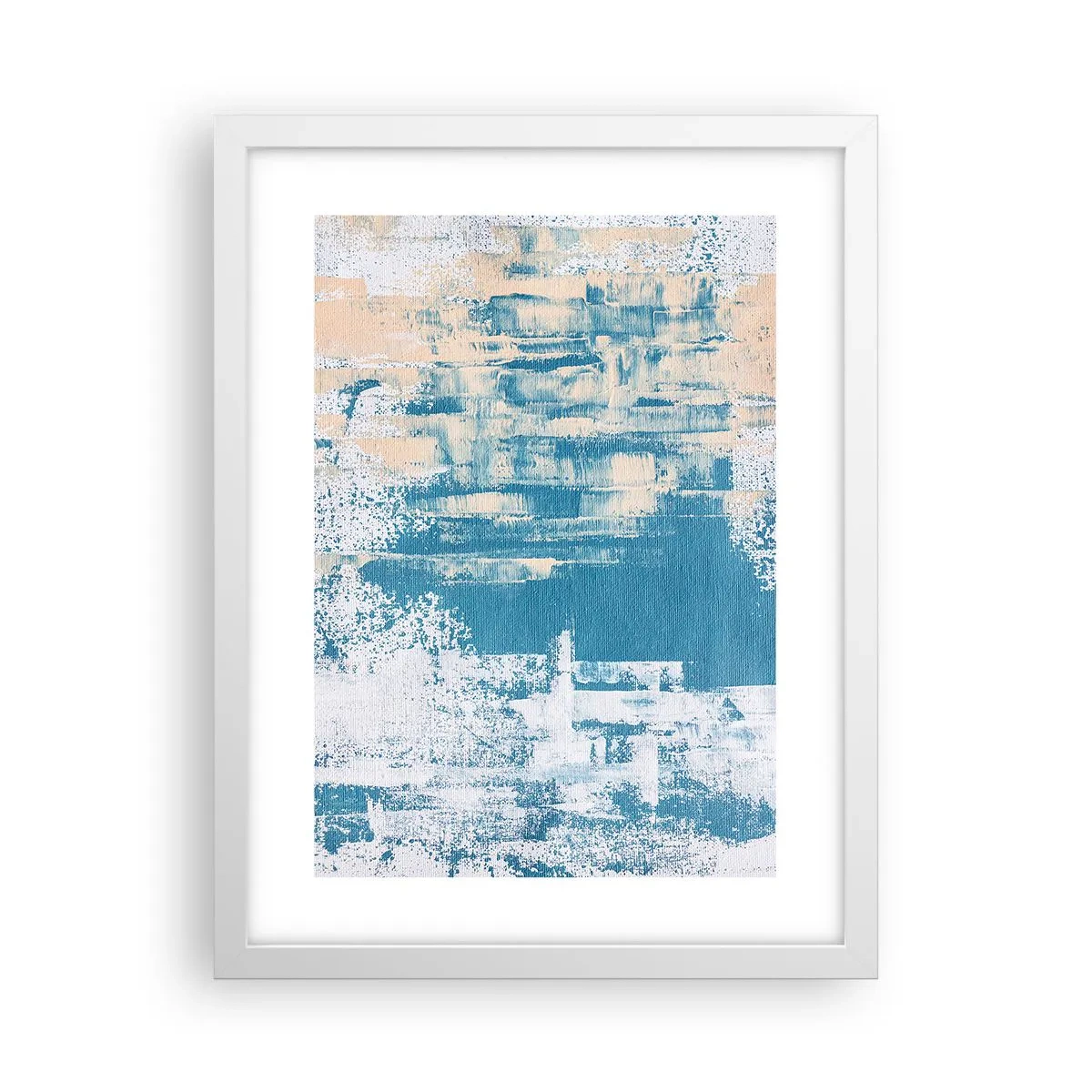 Poster în ramă albă - Prin ţurţur de gheață - 30x40 cm