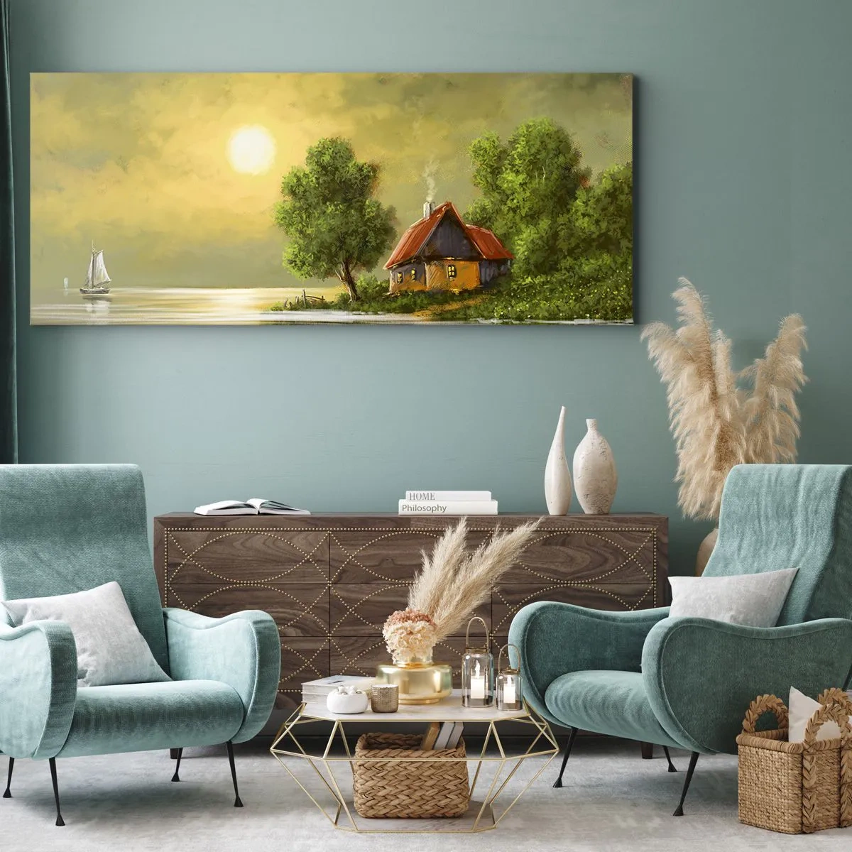 Tablou pe pânză - Frumos, ca dintr-o imagine - 140x50 cm