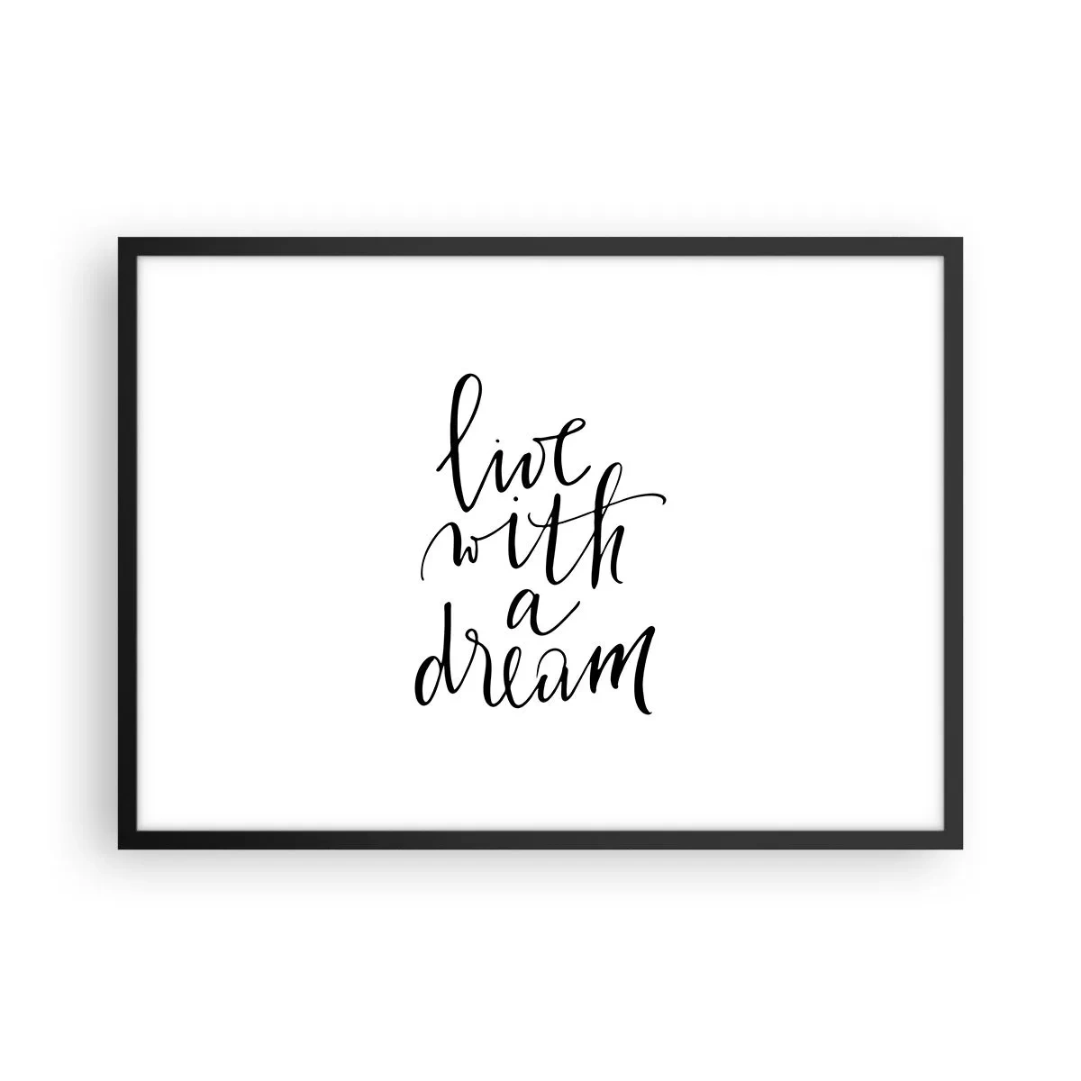 Poster în ramă neagră - Of course - 70x50 cm