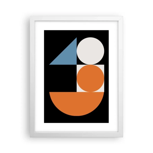 Poster în ramă albă - Sistem de figuri - 30x40 cm