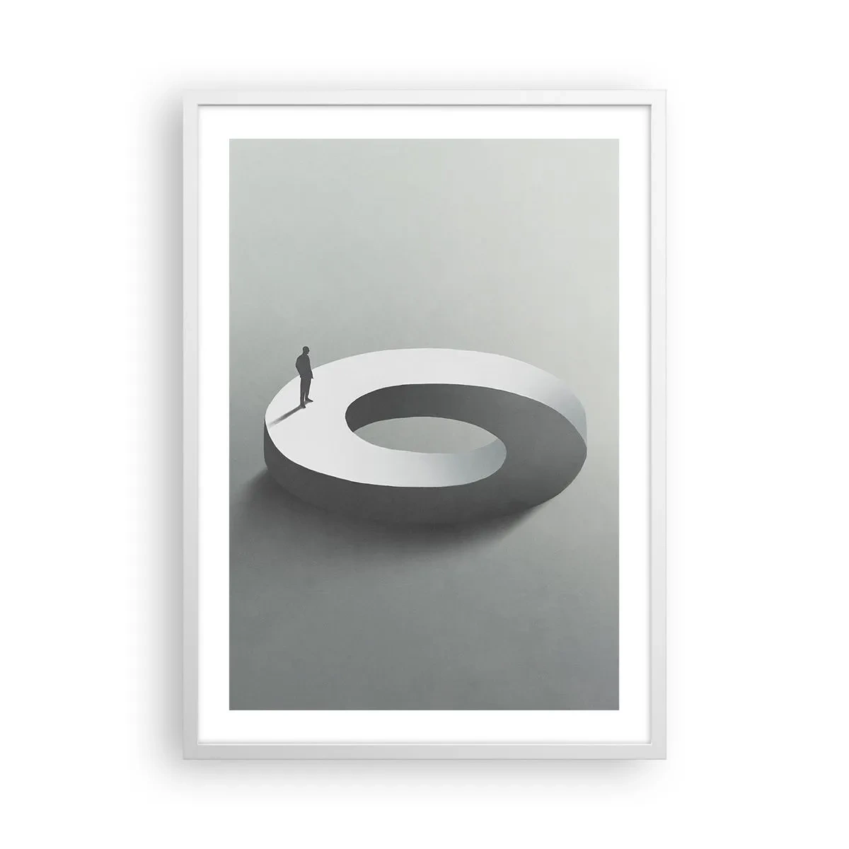Poster în ramă albă - Înțelegi ceva? - 50x70 cm
