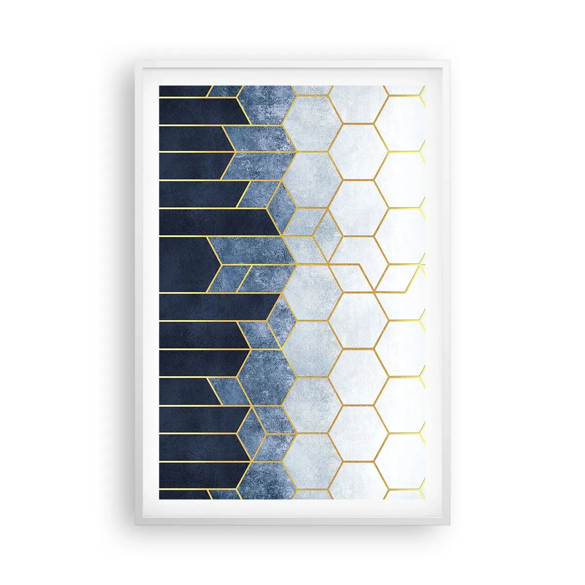 Poster în ramă albă - Compoziție în ritm sincopat - 61x91 cm