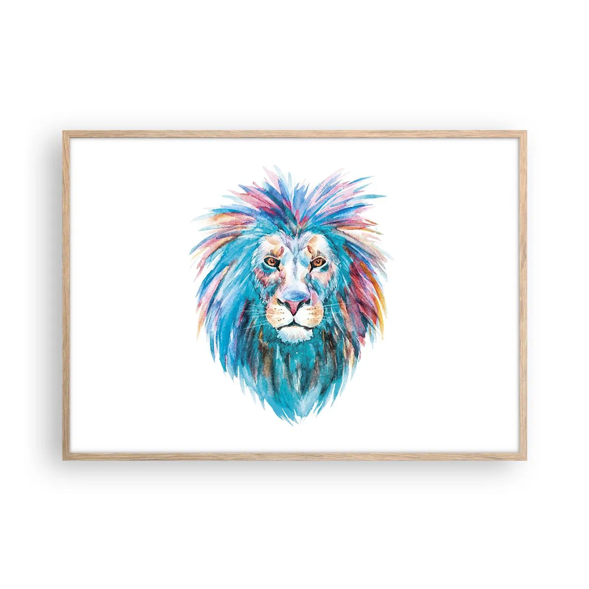 Poster în ramă de stejar deschis - Aură electrizantă - 100x70 cm