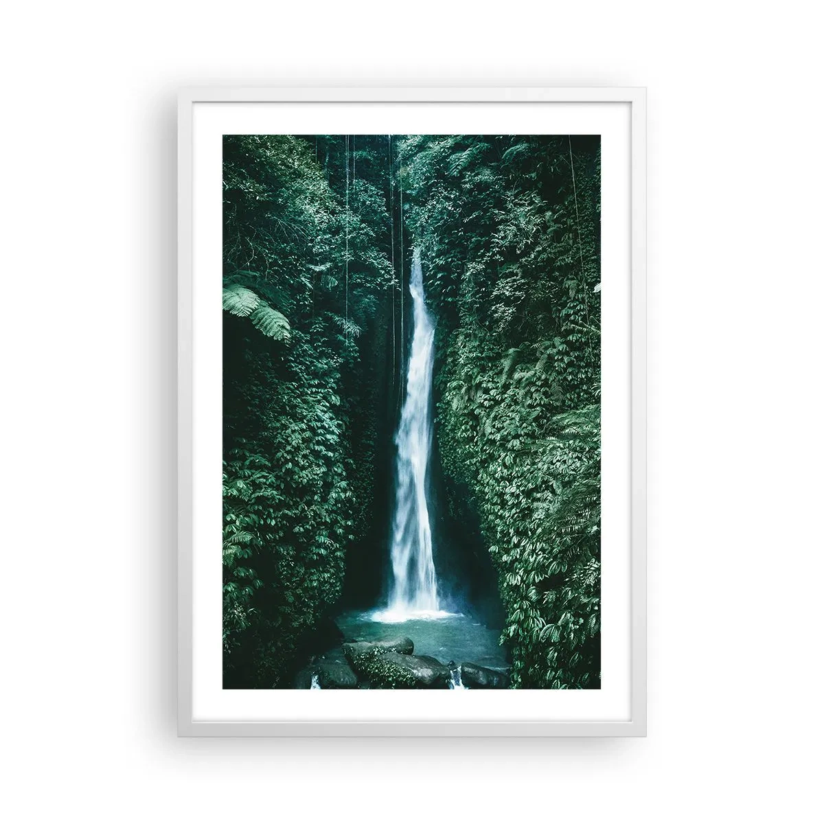 Poster în ramă albă - Băi tropicale - 50x70 cm