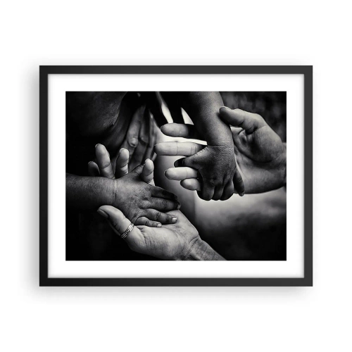 Poster în ramă neagră - A fi om - 50x40 cm
