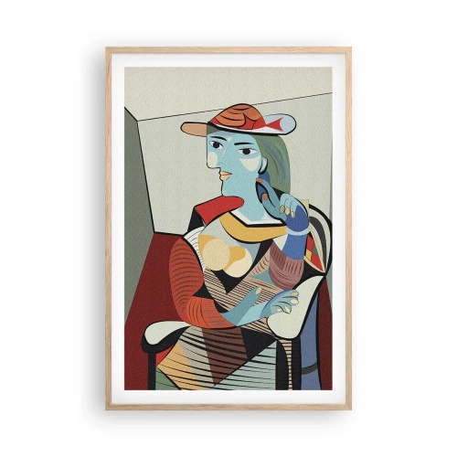 Poster în ramă de stejar deschis - Prin ochii lui Picasso - 61x91 cm