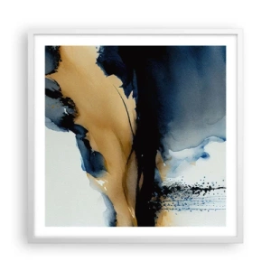 Poster în ramă albă - În spatele cortinei - 60x60 cm