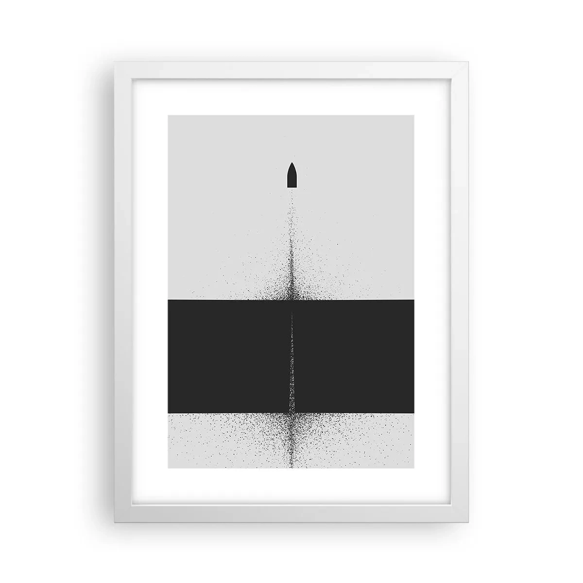 Poster în ramă albă - Direct la țintă - 30x40 cm