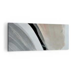Tablou pe pânză - Compoziție: arc de negru și gri - 100x40 cm