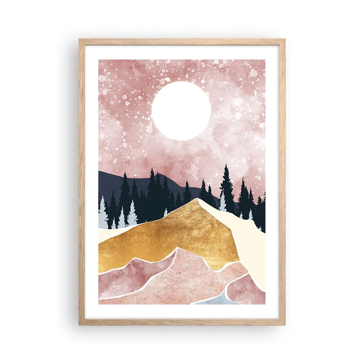 Poster în ramă de stejar deschis - Garda de noapte - 50x70 cm