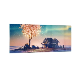 Tablou pe sticlă - Natura nu trece - 100x40 cm