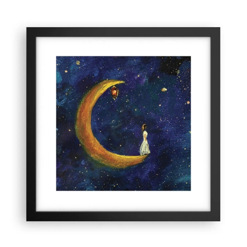 Poster în ramă neagră - Chemarea lumii - 30x30 cm