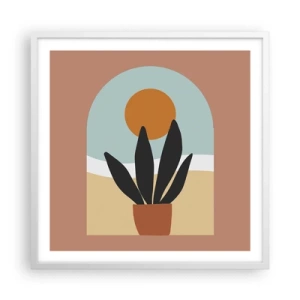 Poster în ramă albă - Bucurii mici - 60x60 cm