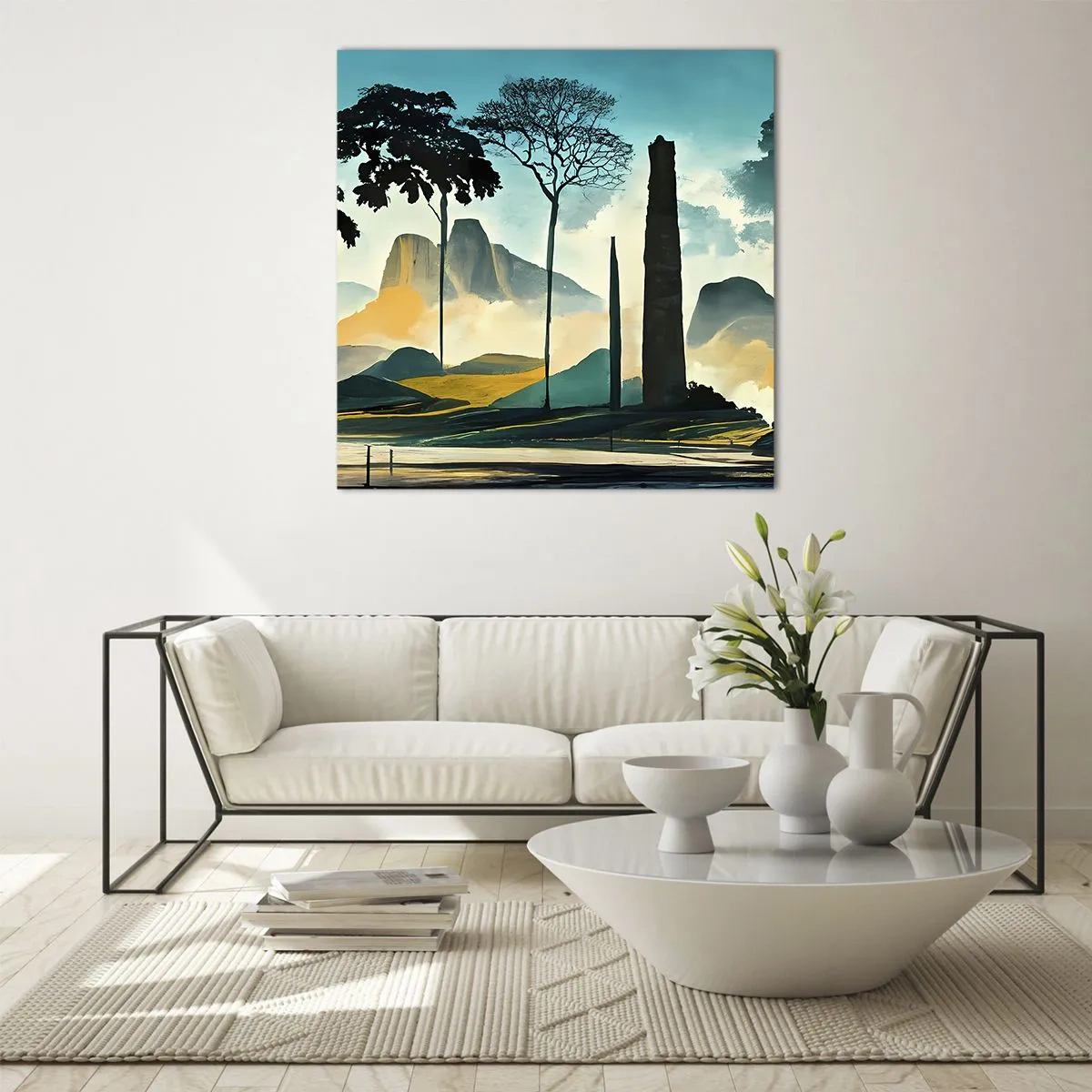 Tablou pe sticlă - Din ce în ce mai sus - 60x60 cm