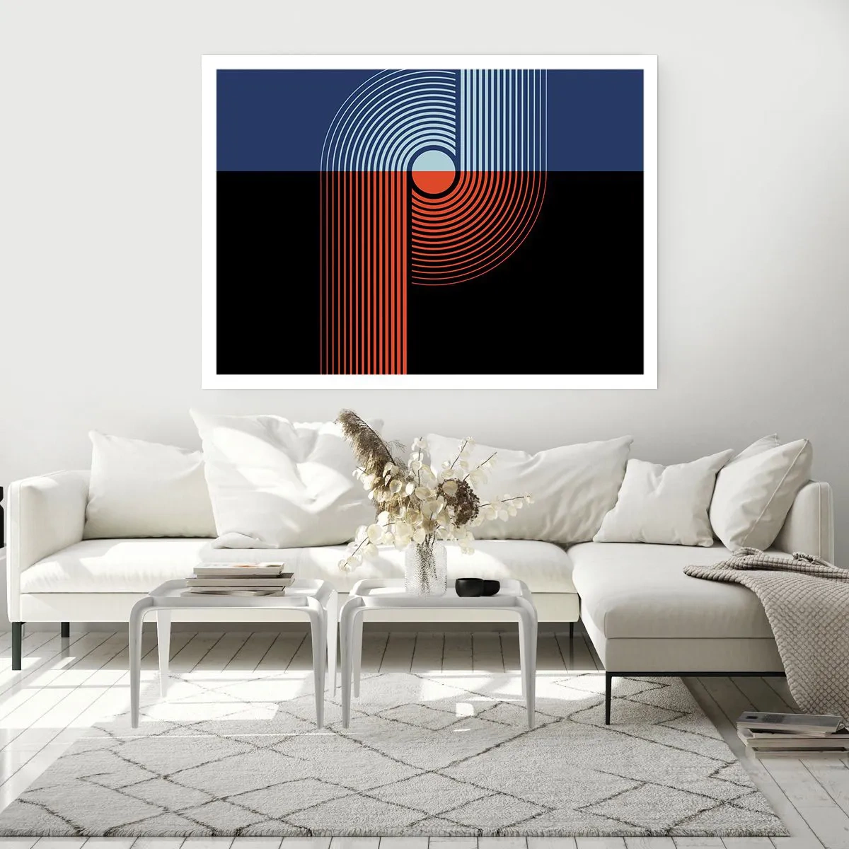 Poster - Într-o îmbrăţişare geometrică - 70x50 cm