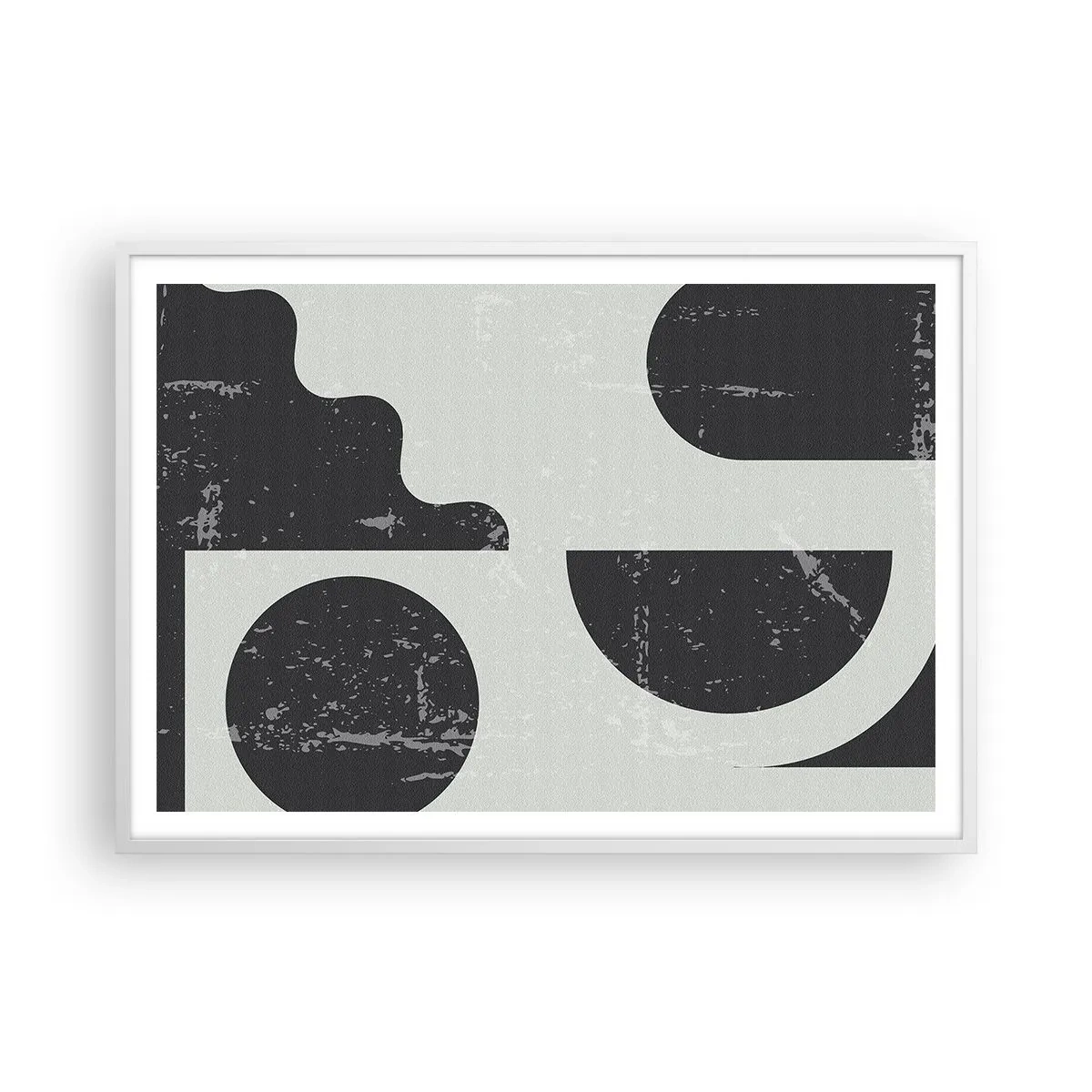 Poster în ramă albă - Compoziție deasupra și dedesubt - 100x70 cm