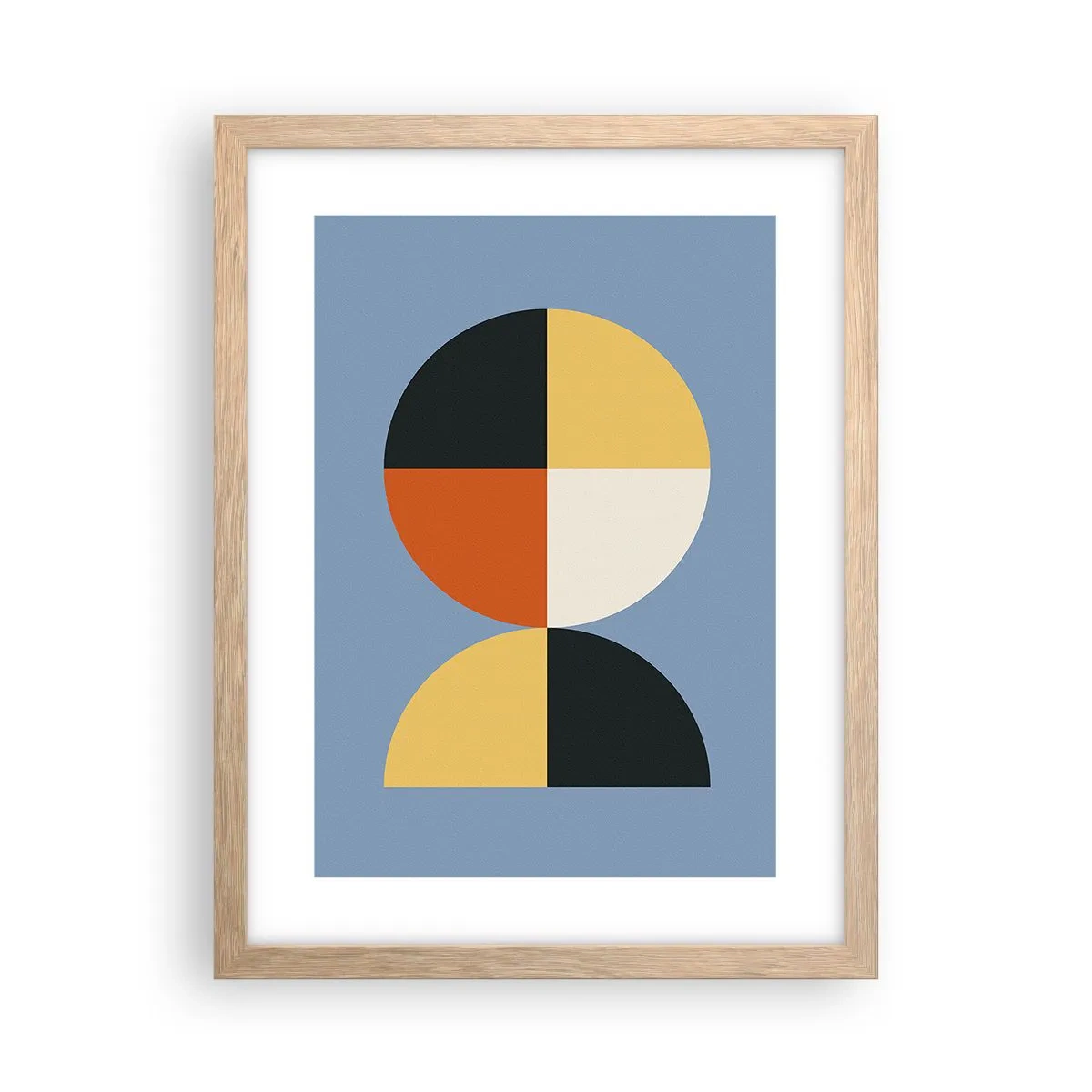 Poster în ramă de stejar deschis - Uită-te și numără - 30x40 cm