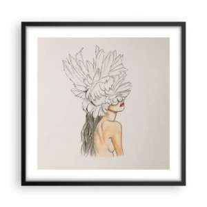 Poster în ramă neagră - Frumusețe încoronată - 50x50 cm