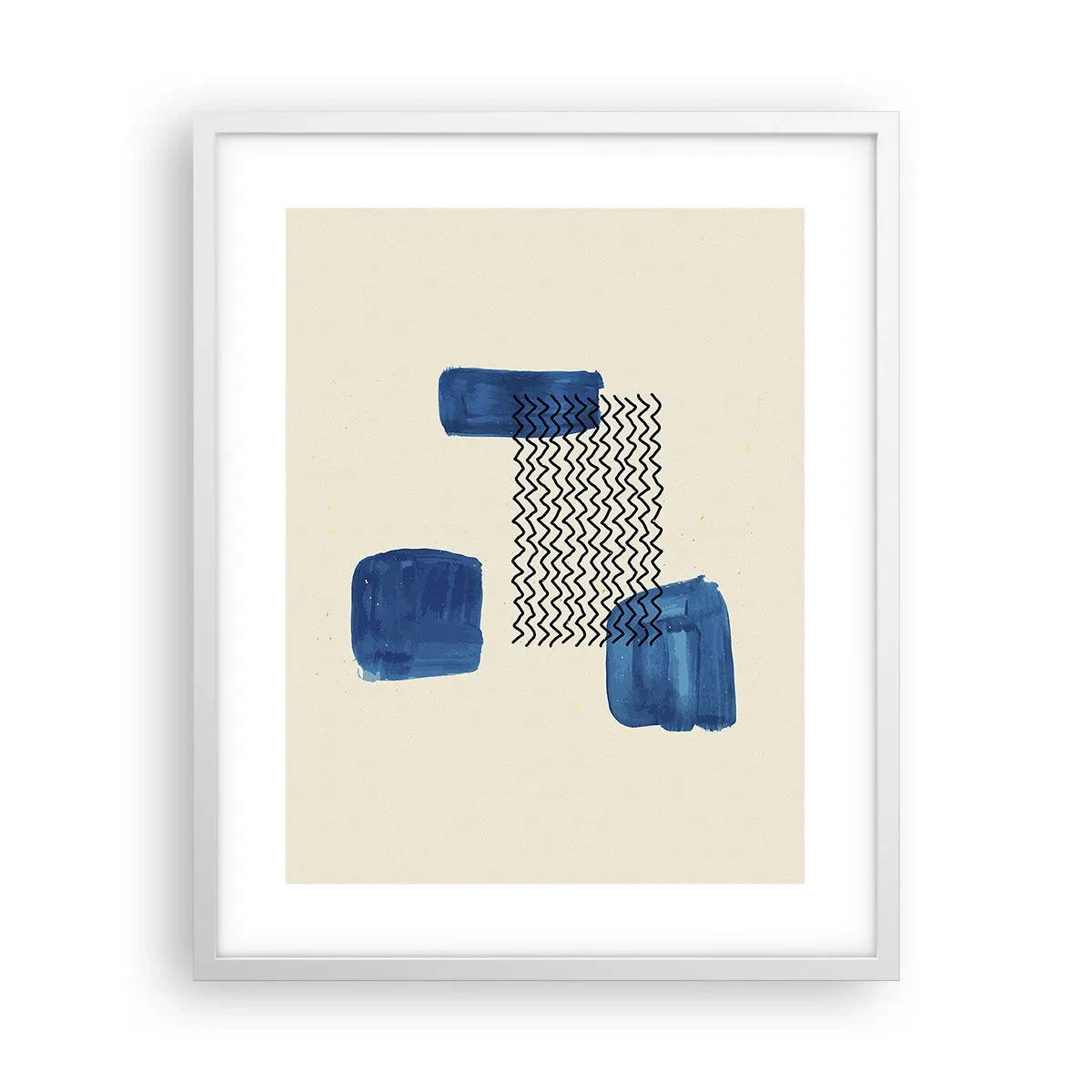 Poster în ramă albă - Cvartet abstract - 40x50 cm