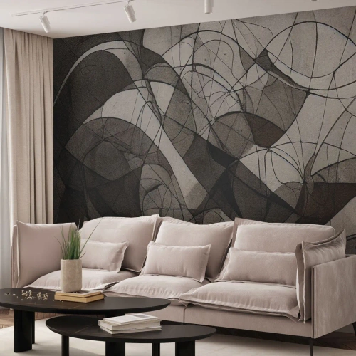Tapet Standard Eco - Circulația culorilor pământului - Bucată, Contemporan, Pastel - 150x105 cm