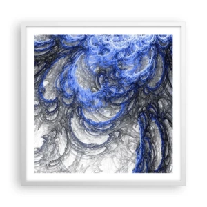 Poster în ramă albă - Nașterea unui val - 60x60 cm