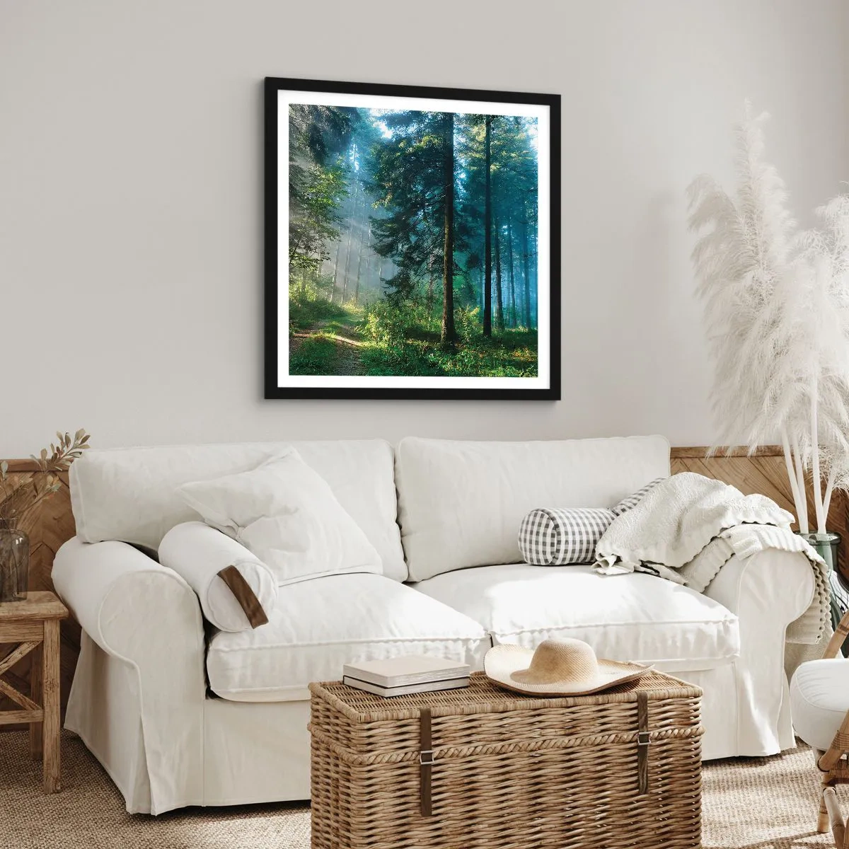 Poster în ramă neagră - Strălucirea de dimineață - 30x30 cm