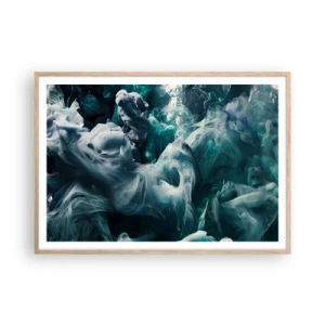 Poster în ramă de stejar deschis - Mișcarea culorilor - 100x70 cm