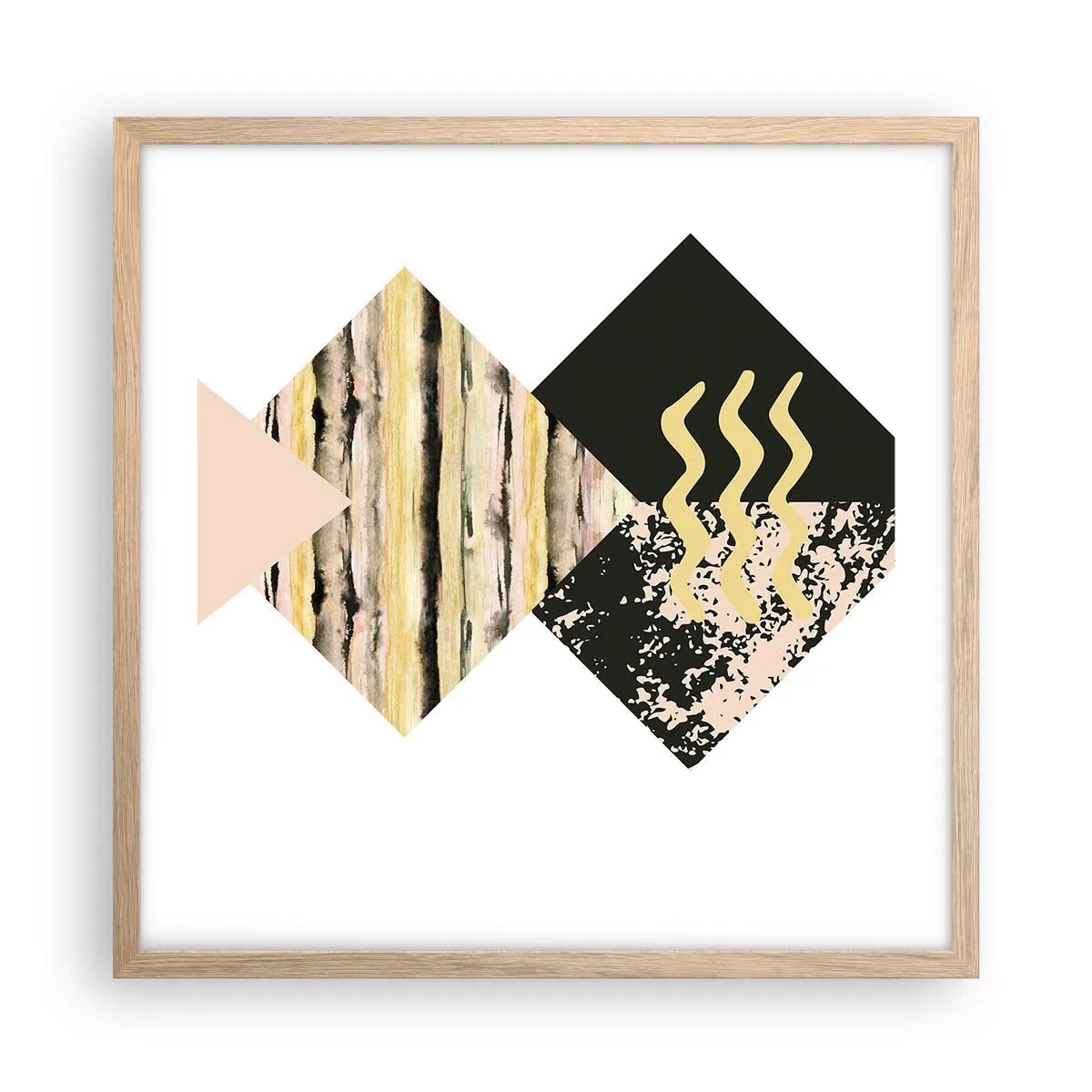 Poster în ramă de stejar deschis - Aparent simplu - 50x50 cm