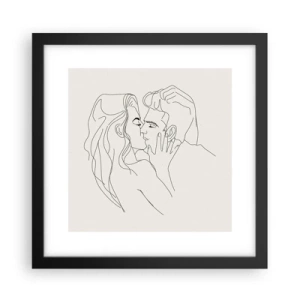 Poster în ramă neagră - Încurcați în sentimente - 30x30 cm