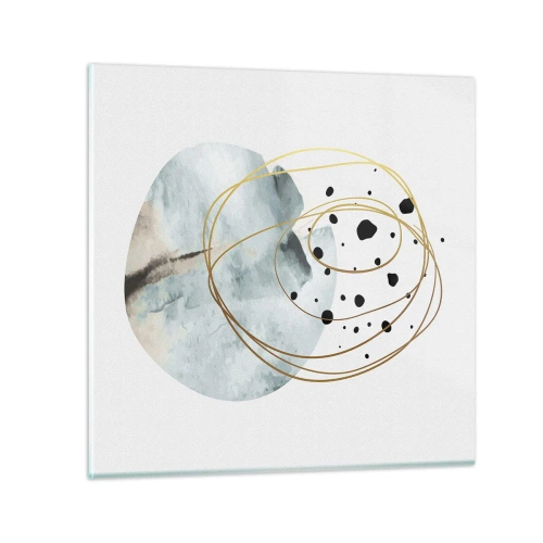 Tablou pe sticlă - În îmbrățișarea spațiului - 40x40 cm