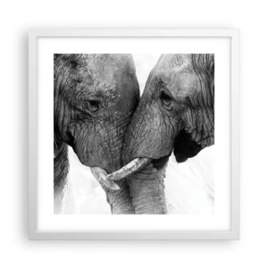 Poster în ramă albă - Mărturisire din inimă - 40x40 cm
